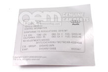Tabliczka znamionowa emisji spalin Audi TT/TTS Coupe/Roadster 8S 8V0010504F (1)