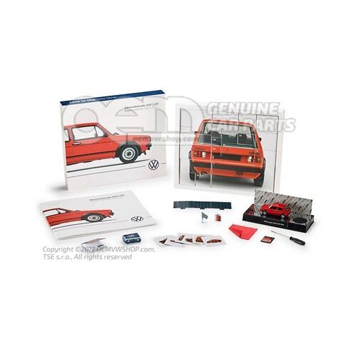 Kalendarz adwentowy, 1:43, Golf 1 GTI, czerwony, Service Offensive