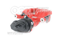 4M8615403 QC8 Audi RS6/RS7/RSQ8 czerwona Obudowa zacisku hamulcowego z serwomotorem, napełniona i oczyszczona bez klocków hamulcowych do pojazdów z ceramicznymi klockami hamulcowymi rozmiar 370x30mm tył lewy 4M8615403  QC8 (1)