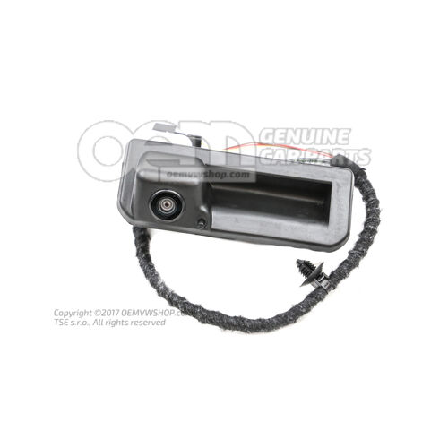 Przycisk elektrycznego siłownika zamka pokrywy do pojazdów z systemem kamery cofania 6V0827566G