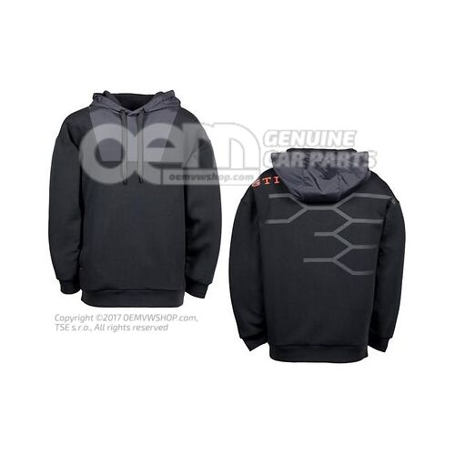 Bluza z kapturem, rozmiar M, męska, czarna, kolekcja GTI
