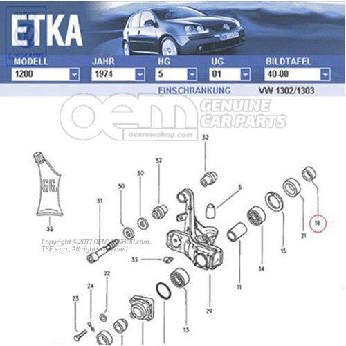 Pierścień dystansowy 113501305 113501305