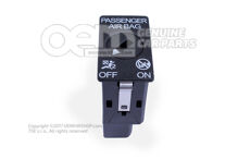 Zamek kluczykowy do wyłączania poduszki powietrznej pasażera z przodu z cylindrem zamka, czarny satynowy/biały drogowy 5C5919237  WGI