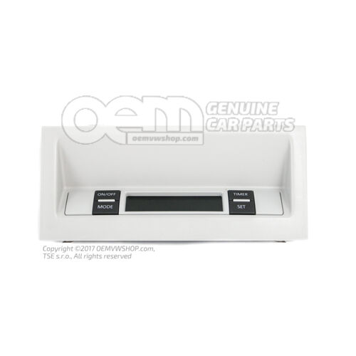 Wyświetlacz i panel sterowania z zegarem perłowo-szarym 7E5919037J Y20