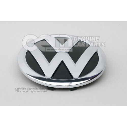 Znak VW czarny/jasny chrom 3G0853601B DPJ