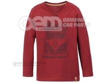 7E9084152B 645 Children's clothing, 128/134, bordeaux, Henley shirt, Heritage Collection