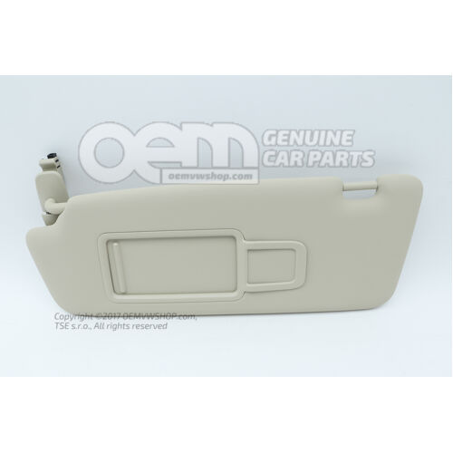 Daszek przeciwsłoneczny z lusterkiem i osłoną w kolorze beżowym pashmina 8V0857551E QM6