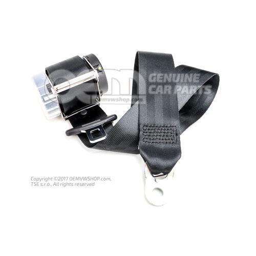 Trzypunktowy pas bezpieczeństwa ze zwijaczem bezwładnościowym, czarny 7L6857807A HCP