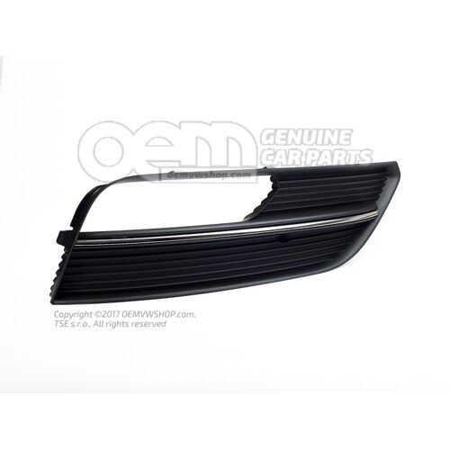 Kratka nawiewu satynowa czarna/chrom 8V3807681A 9B9