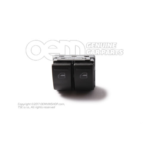 Przełącznik elektrycznego podnośnika szyb czarny satynowy 7E0959855B 9B9