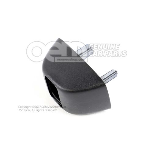 Zaślepka, uchwyt osłony przeciwsłonecznej, satynowa czarna 4G0857563  9B9
