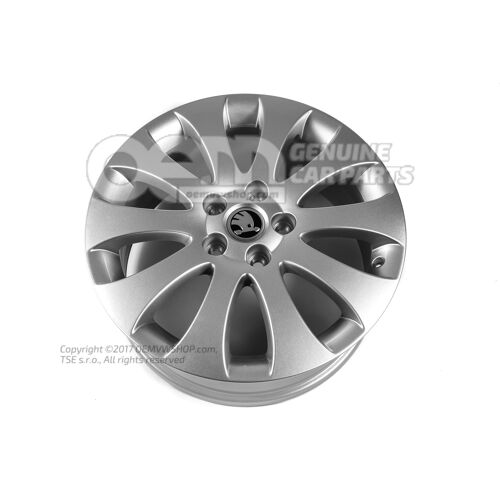 Felga aluminiowa w kolorze chrom metalik Skoda Superb 3T 3T0071497C 7ZS