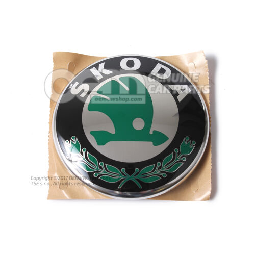 Emblemat SKODA czarny satynowy/melanż Skoda Yeti 5L 5L0853621  MEL