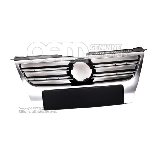 Osłona chłodnicy z listwami chromowanymi Osłona chłodnicy aluminiowa Volkswagen Passat 3C 3C0853651P 3Q7
