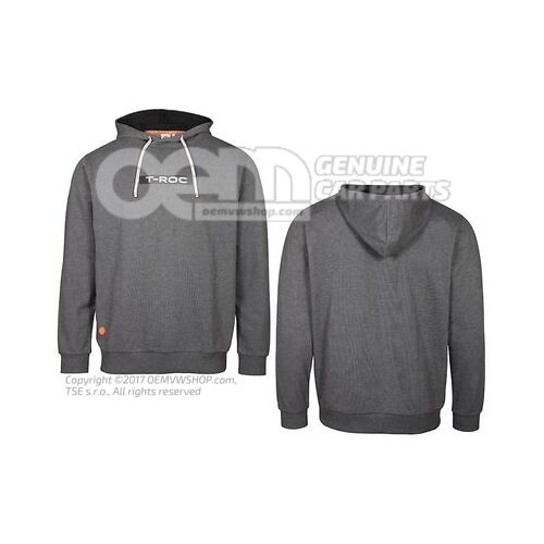 2GV084130C 528 Hoodie, L, unisex, Dark Grey, T-Roc Collection