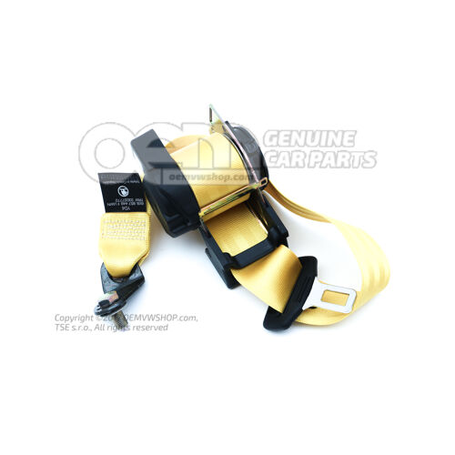 Trzypunktowy pas bezpieczeństwa żółty/satynowo-czarny 6Y9857447F UWN