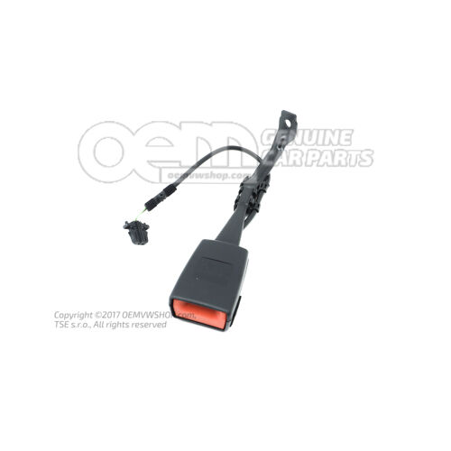 Zatrzask do paska, satynowy czarny 8P0857755F 01C