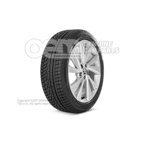 Kompletne koło zimowe 17" felga aluminiowa Diamond Silver 6VA073287  8Z8