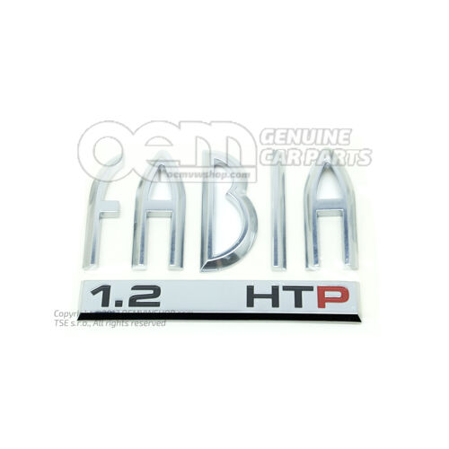 Napis chrom/czerwony/czarny Skoda Fabia 6Y 6Y0853687AKKTP