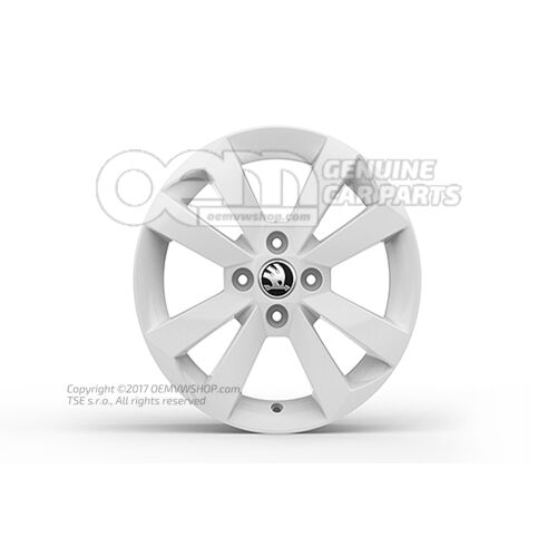 Felga aluminiowa biała Skoda Citigo 1S 1ST071495G FM9