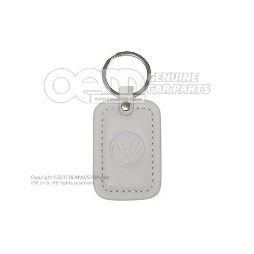 330087010A JKA Key tag, Grey/Silver, embossed logo, Volkswagen Collection