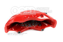 4J3615123E Audi e-tron GT red Caliper without brake pads for vehicles with ceramic brake disc pads size 420x40mm front left (1)