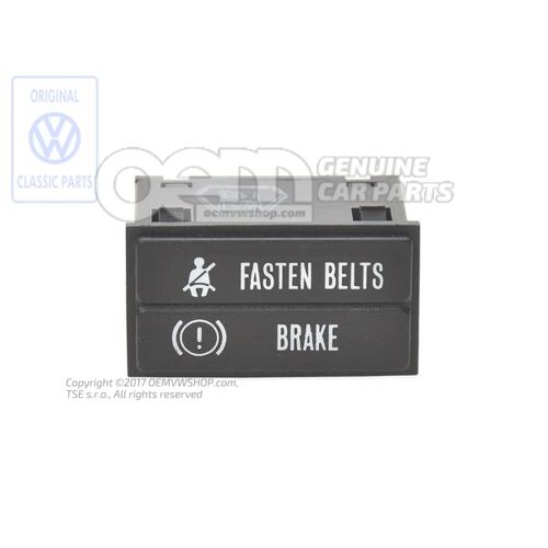 Lampka ostrzegawcza pasa bezpieczeństwa, hamulca dwuobwodowego i hamulca ręcznego 171919235P