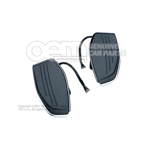 Zestaw przycisków do Audi R8 Coupe/Spyder 4S w kolorze czarnym, błyszczącym/chromowanym Tiptronic 4S0951523A INZ