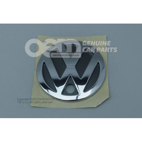 Emblemat VW w kolorach chrom/czarny 1J5853601C 739