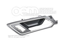 Wewnętrzny siłownik czarny satynowy/chrom matowy jedwab Volkswagen Touran 5T 5TC837114F UBN