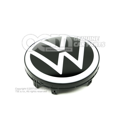 Emblemat VW Czysta biel/czarność 1T3853600  AWA
