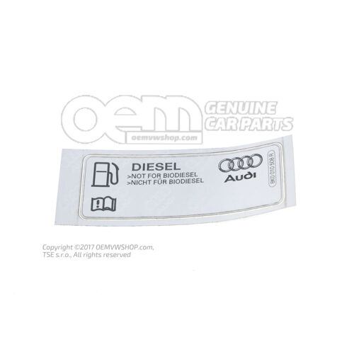 Naklejka „diesel” „nie dla biodiesla” 8K0010508R