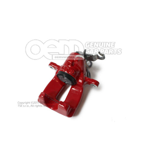 5F0615424 SEAT Leon / Volkswagen Golf/Variant/4motion / Skoda Octavia obudowa zacisku hamulcowego czerwona bez klocków hamulcowych rozmiar 310x22mm tył prawy 5F0615424
