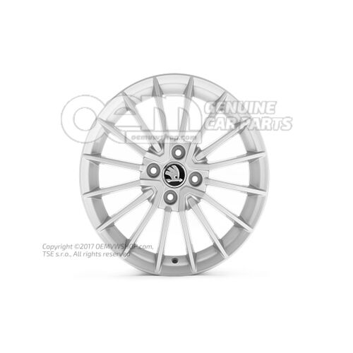 Felga aluminiowa diamentowa srebrna Skoda Citigo 1S 1ST071496G 8Z8