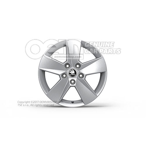 Obręcz aluminiowa w kolorze diamentowego srebra 5E0071496D 8Z8