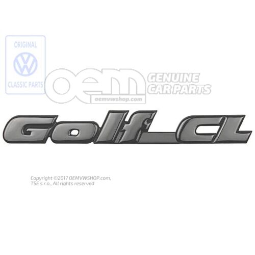 Emblemat dla Golfa Mk3 CL 1H6853687R 01C