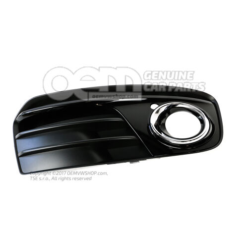 Kratka nawiewu satynowa czarna/chrom 8R0807682J BJI