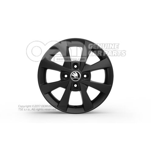 Felga aluminiowa czarna metalik Skoda Citigo 1S 1ST071494E FL8