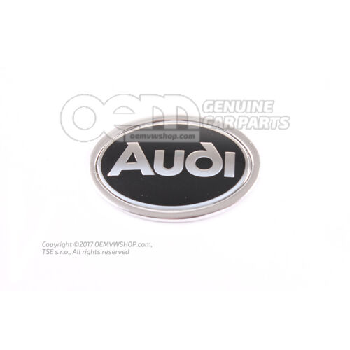 Emblemat AUDI satynowo czarny/chrom 895853621A 01C