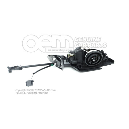 Obudowa lusterka zewnętrznego satynowa czarna Skoda Octavia 1Z 1Z1857508E 01C