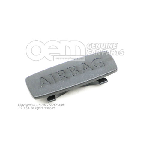 Ozdoba z emblematem poduszki powietrznej, tytanowa, czarna 5G0853437  82V