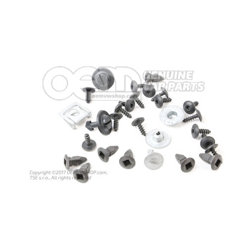 1 zestaw elementów mocujących do wykładziny nadkola Audi A4/S4/Avant/Quattro 8E 8E0098629
