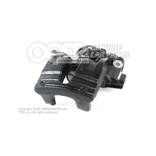 4M0615403F QB7 Audi e-tron/Q7/Q8/Q8 e-tron czarna Obudowa zacisku hamulcowego z serwomotorem, napełniona i przeczyszczona bez klocków hamulcowych rozmiar 350x28mm tył lewy 4M0615403F QB7