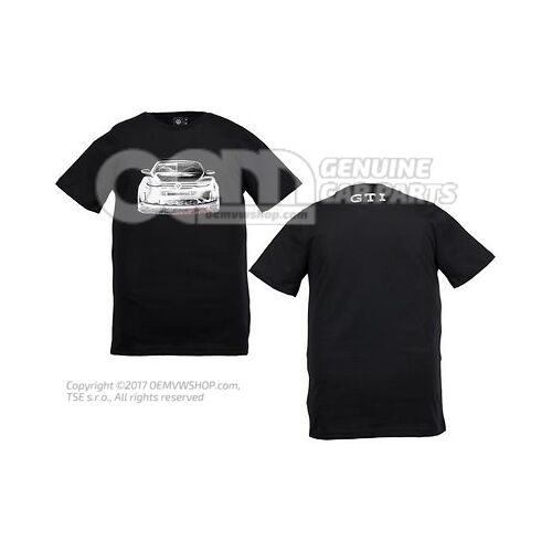 3A9084200B 041 T-shirt, M, unisex, Black, GTI Collection