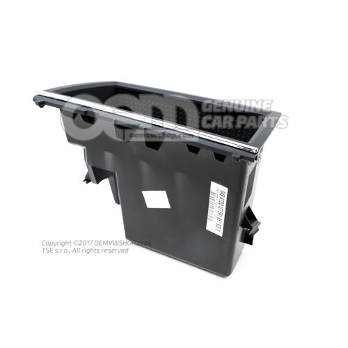 Schowek satynowy czarny/wysoki chrom Seat Leon 5F 5F1857925D YMS