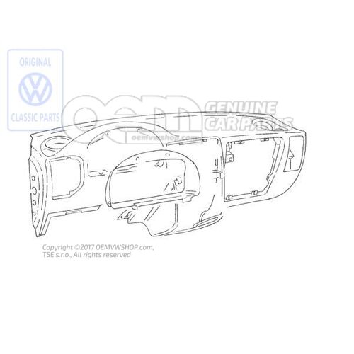 Deska rozdzielcza mistral (szara) Volkswagen Polo Hatchback 6N 6N1857003E EN9