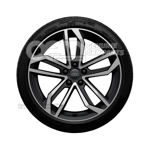 Felga aluminiowa z oponą letnią delikatnie wykończoną na czarny mat 8W0073129A LT7